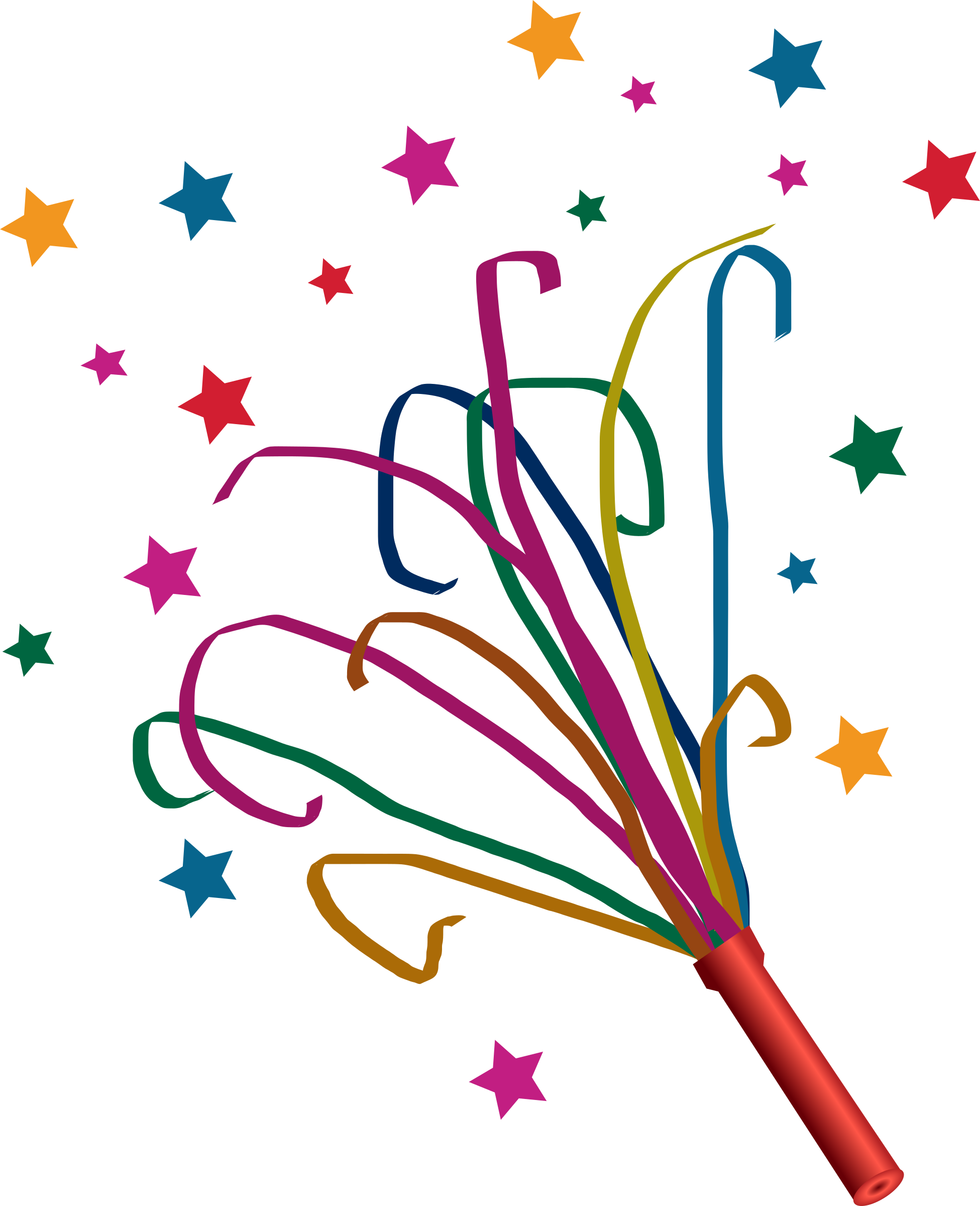 Party Streamers Cartoon